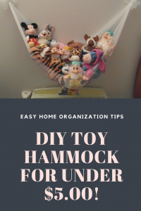 Easy DIY Toy Hammock for under $5.00! #DIY #Homeorganization #KidsRooms #Decor #Frugal