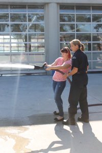 Helisa with firehose