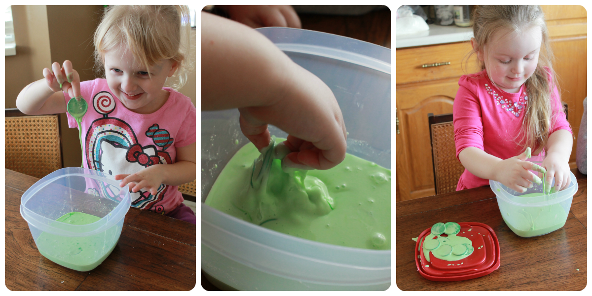 Girls playing in Leprechaun Goo