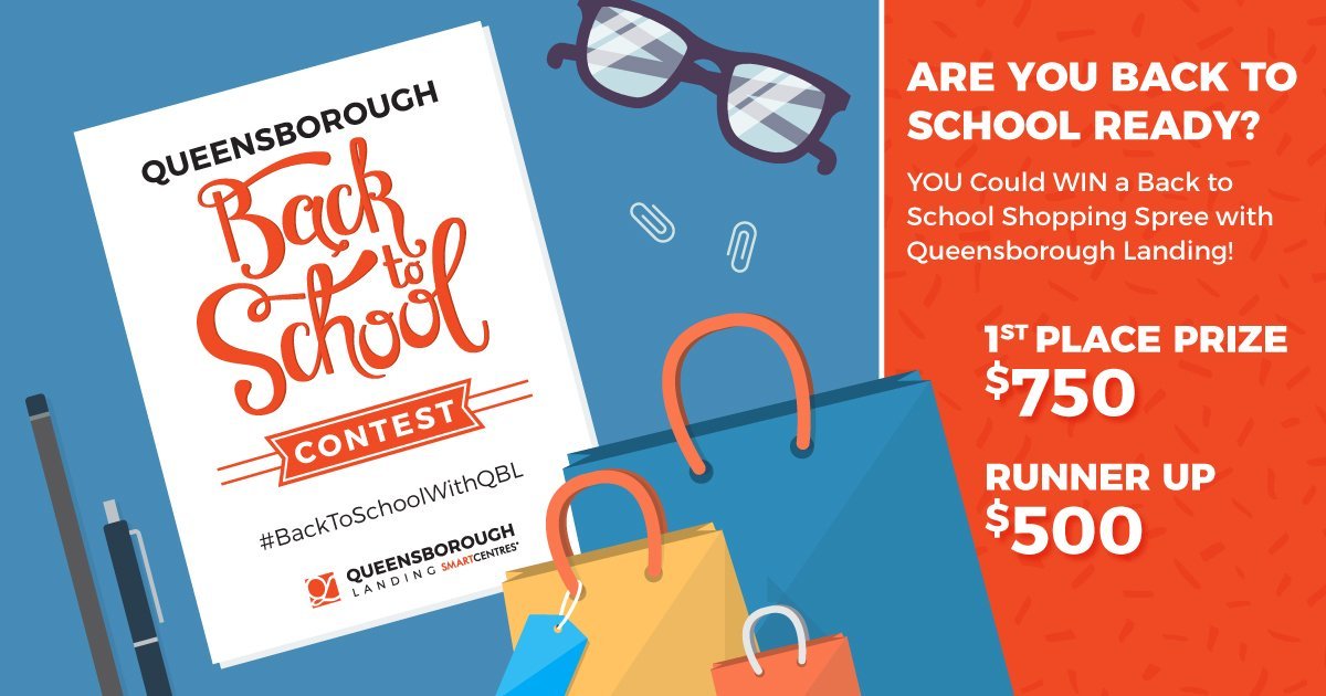 Queensborough Landing Shopping Centre back to school contest