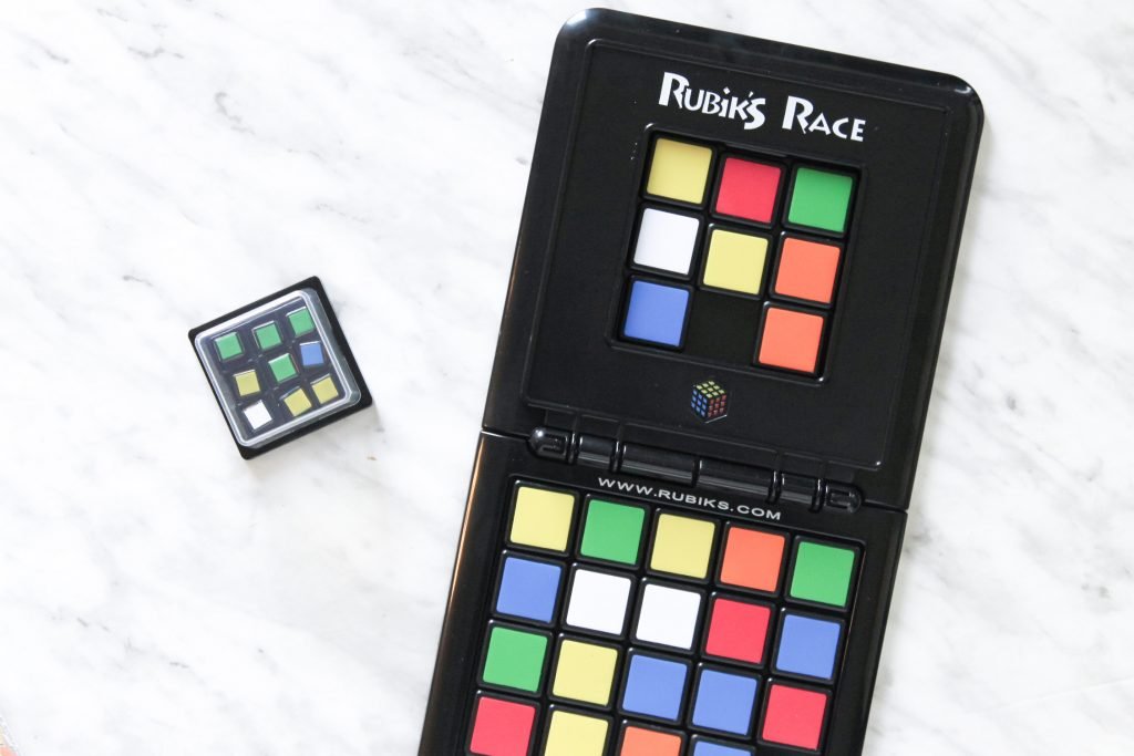 Rubik's Race Playing Board and scramble cube