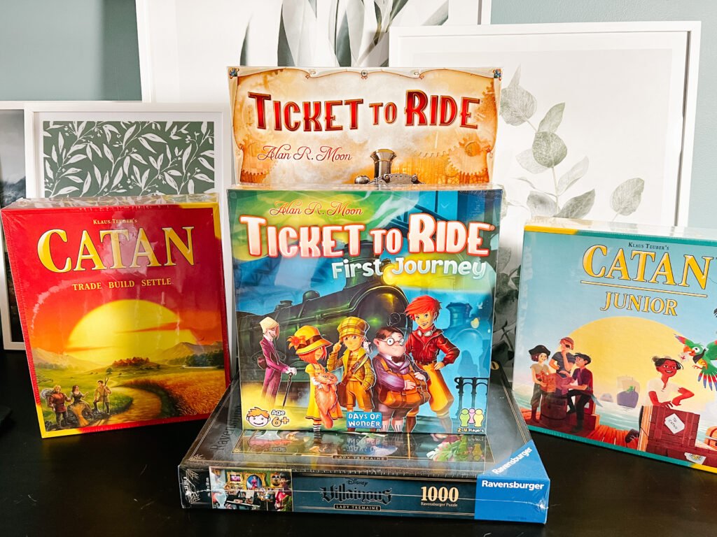 Ticket To Ride and Catan Family Board Games